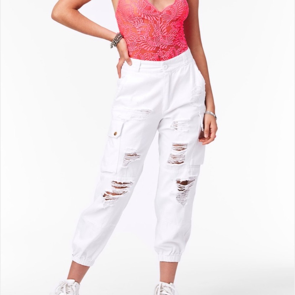 LF ripped cargo pants